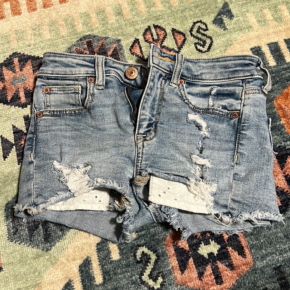 Super stretch American eagle denim shorts